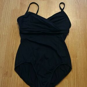 Black camisole leotard